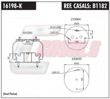 CASALS B1182 Кожух пневматичної ресори