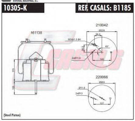 CASALS B1185 Кожух пневматичної ресори