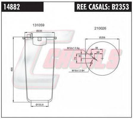 CASALS B2353 Кожух пневматичної ресори