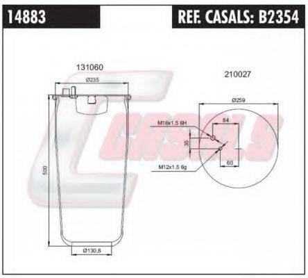 CASALS B2354 Кожух пневматичної ресори