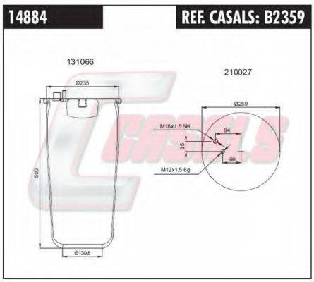 CASALS B2359 Кожух пневматичної ресори