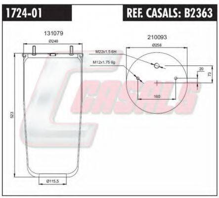 CASALS B2363 Кожух пневматичної ресори