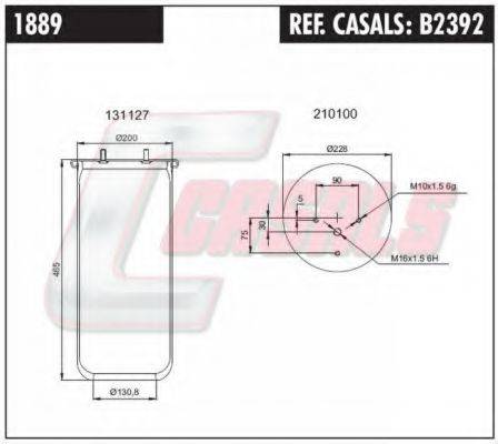 CASALS B2392 Кожух пневматичної ресори