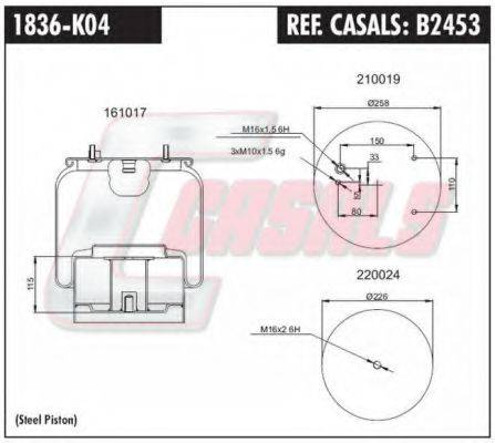 CASALS B2453 Кожух пневматичної ресори