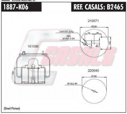 CASALS B2465 Кожух пневматичної ресори