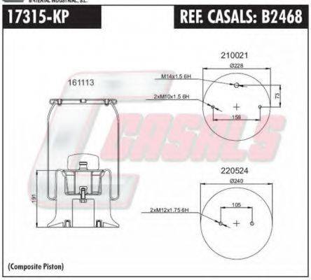 CASALS B2468 Кожух пневматичної ресори