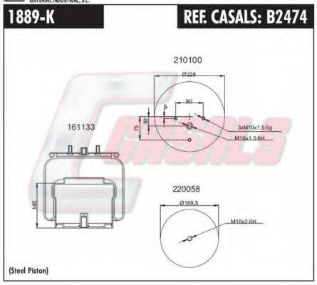 CASALS B2474 Кожух пневматичної ресори