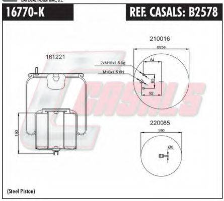 CASALS B2578 Кожух пневматичної ресори