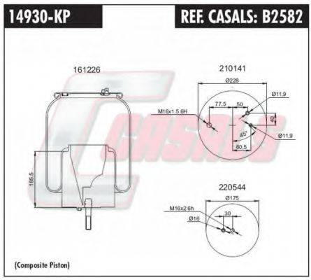 CASALS B2582 Кожух пневматичної ресори