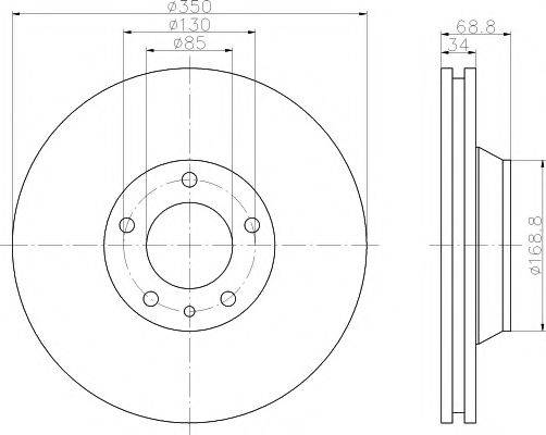 HELLA PAGID 8DD355109751 гальмівний диск