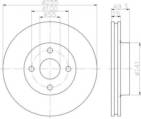 HELLA PAGID 8DD355110411 гальмівний диск