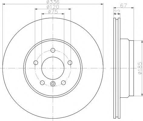 HELLA PAGID 8DD355111951 гальмівний диск