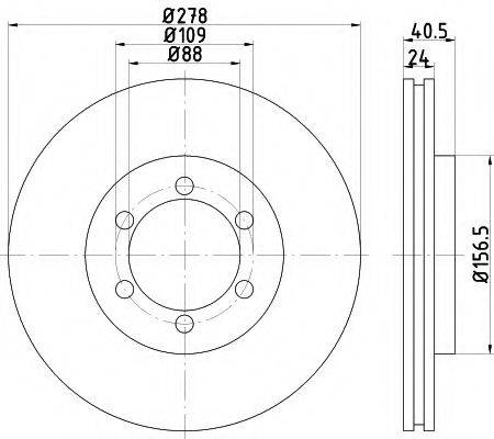 HELLA PAGID 8DD355111991 гальмівний диск