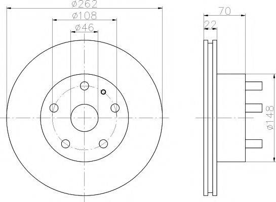 HELLA PAGID 8DD355100881 гальмівний диск