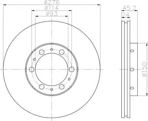 HELLA PAGID 8DD355108521 гальмівний диск