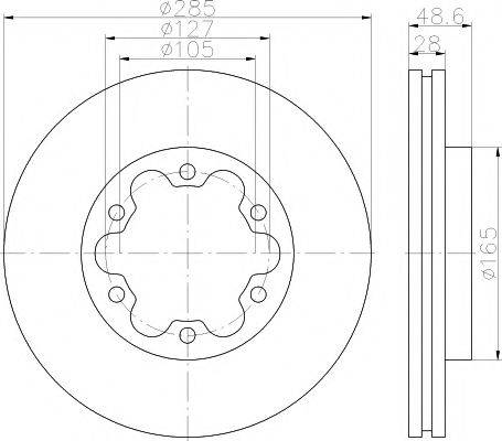 HELLA PAGID 8DD355117421 гальмівний диск