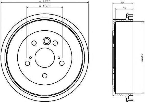 HELLA PAGID 8DT355300031 Гальмівний барабан