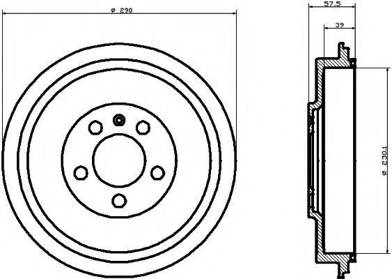 HELLA PAGID 8DT355300421 Гальмівний барабан