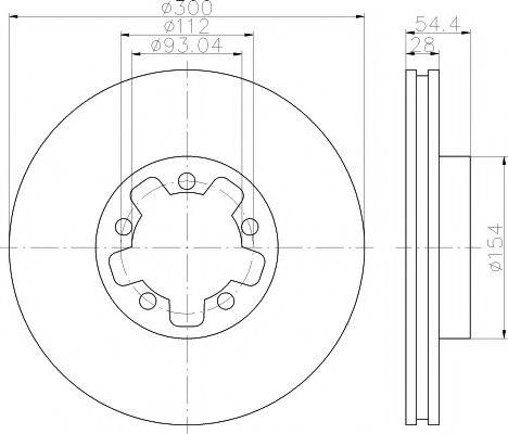 HELLA PAGID 8DD355113281 гальмівний диск