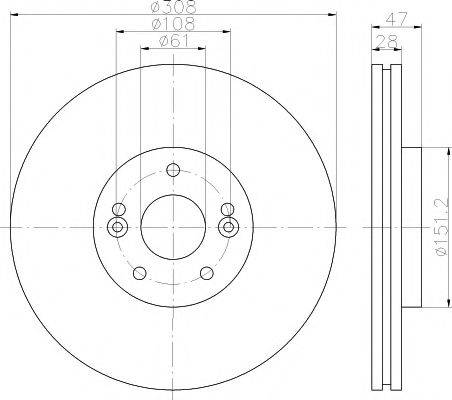 HELLA PAGID 8DD355113741 гальмівний диск