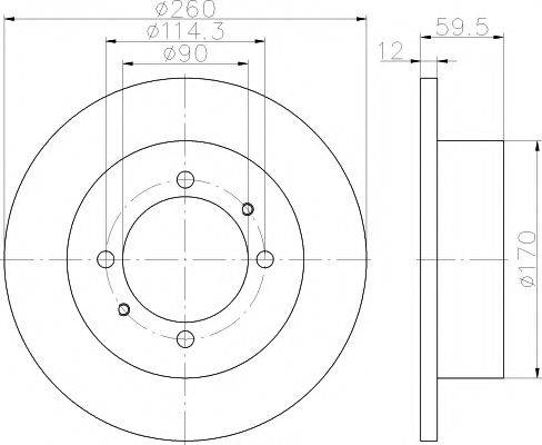 HELLA PAGID 8DD355114821 гальмівний диск