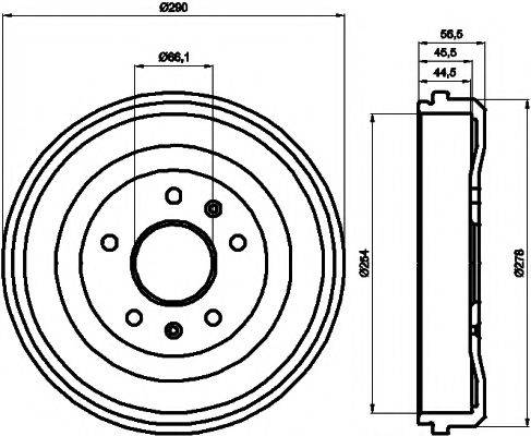 HELLA PAGID 8DT355300901 Гальмівний барабан