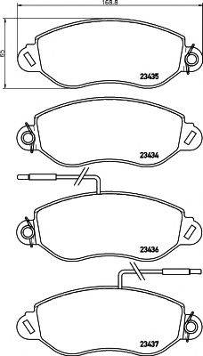 HELLA PAGID 8DB355010531 Комплект гальмівних колодок, дискове гальмо