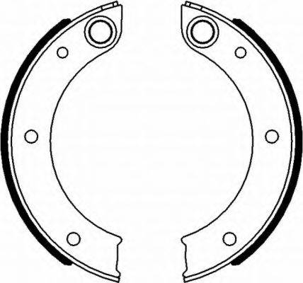 HELLA PAGID 8DA355050151 Комплект гальмівних колодок, стоянкова гальмівна система