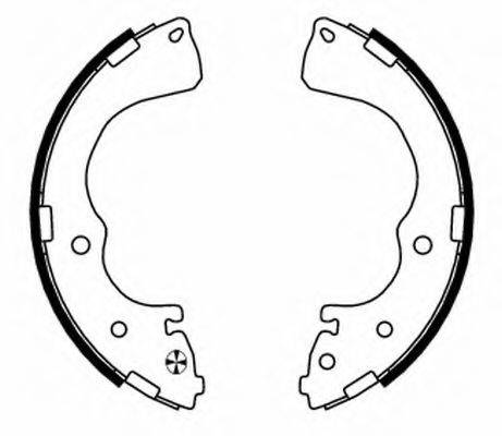 HELLA PAGID 8DB355002491 Комплект гальмівних колодок