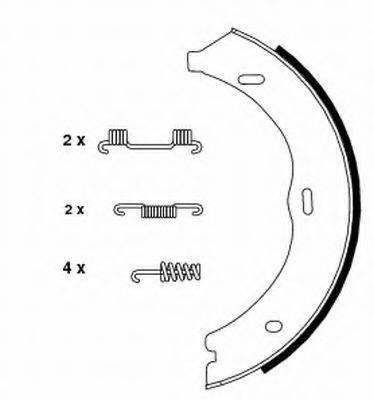 HELLA PAGID 8DA355050561 Комплект гальмівних колодок, стоянкова гальмівна система