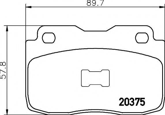 HELLA PAGID 8DB355006051 Комплект гальмівних колодок, дискове гальмо