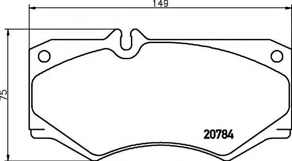 HELLA PAGID 8DB355006061 Комплект гальмівних колодок, дискове гальмо