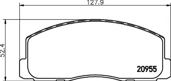 HELLA PAGID 8DB355006221 Комплект гальмівних колодок, дискове гальмо