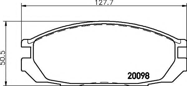 HELLA PAGID 8DB355006251 Комплект гальмівних колодок, дискове гальмо