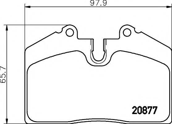 HELLA PAGID 8DB355016301 Комплект гальмівних колодок, дискове гальмо