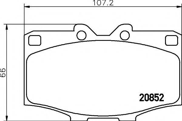 HELLA PAGID 8DB355007301 Комплект гальмівних колодок, дискове гальмо