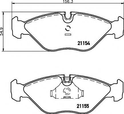 HELLA PAGID 8DB355007591 Комплект гальмівних колодок, дискове гальмо