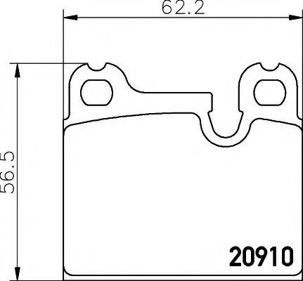 HELLA PAGID 8DB355008111 Комплект гальмівних колодок, дискове гальмо