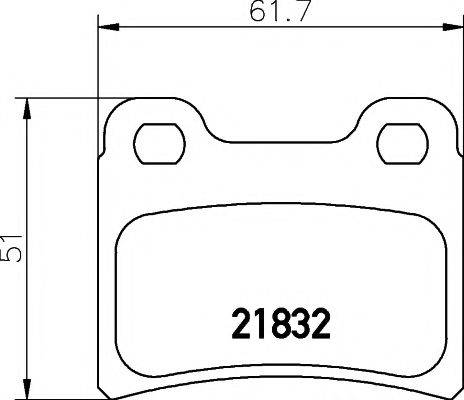 HELLA PAGID 8DB355008151 Комплект гальмівних колодок, дискове гальмо