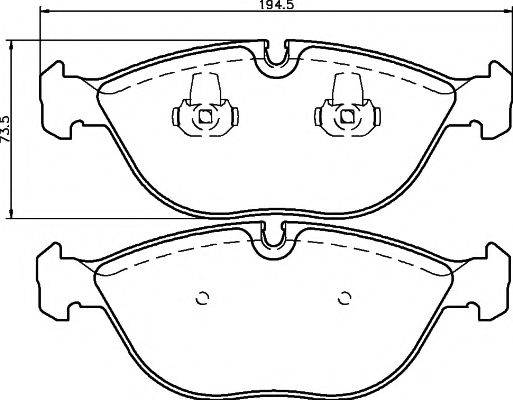 HELLA PAGID 8DB355008261 Комплект гальмівних колодок, дискове гальмо