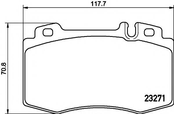 HELLA PAGID 8DB355008691 Комплект гальмівних колодок, дискове гальмо