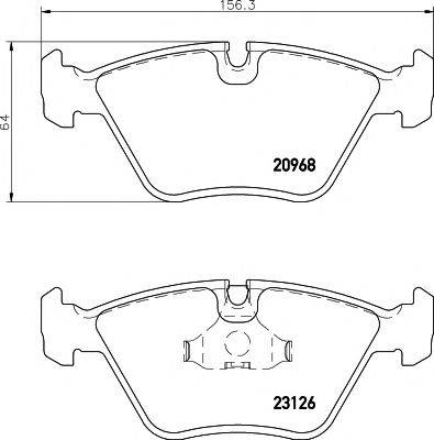 HELLA PAGID 8DB355008971 Комплект гальмівних колодок, дискове гальмо