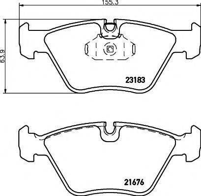 HELLA PAGID 8DB355009001 Комплект гальмівних колодок, дискове гальмо