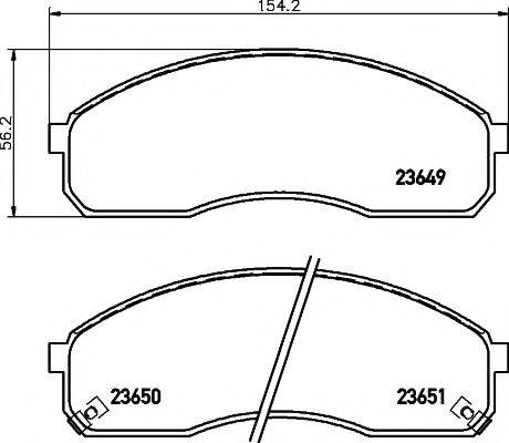 HELLA PAGID 8DB355009601 Комплект гальмівних колодок, дискове гальмо