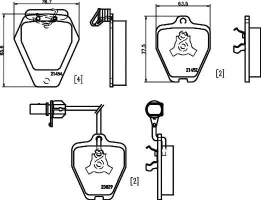 HELLA PAGID 8DB355010191 Комплект гальмівних колодок, дискове гальмо