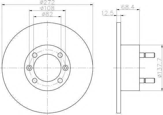 HELLA PAGID 8DD355103241 гальмівний диск