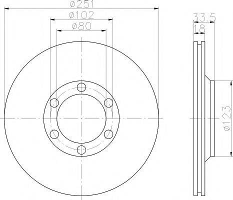 HELLA PAGID 8DD355106411 гальмівний диск