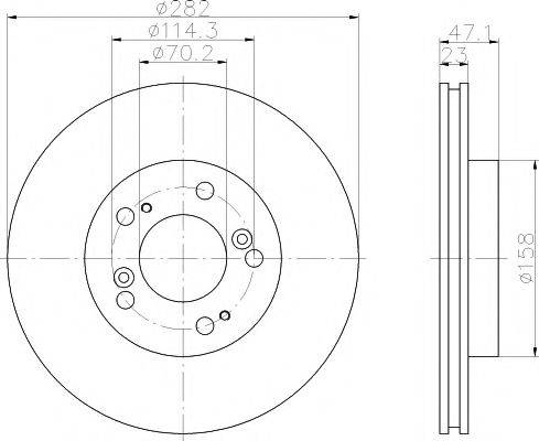 HELLA PAGID 8DD355107131 гальмівний диск