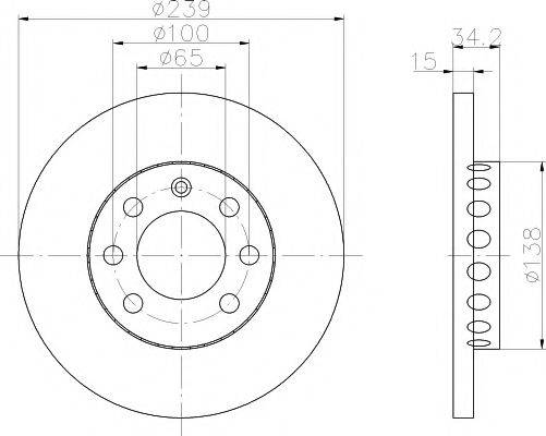 HELLA PAGID 8DD355107571 гальмівний диск