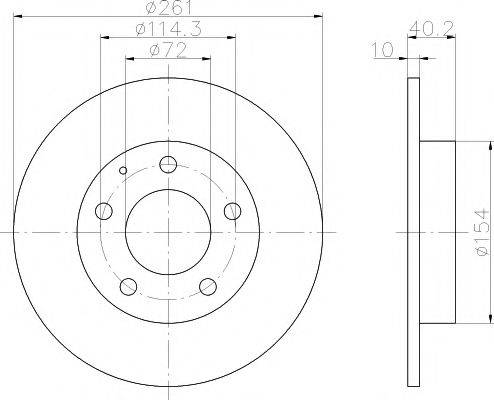 HELLA PAGID 8DD355103231 гальмівний диск